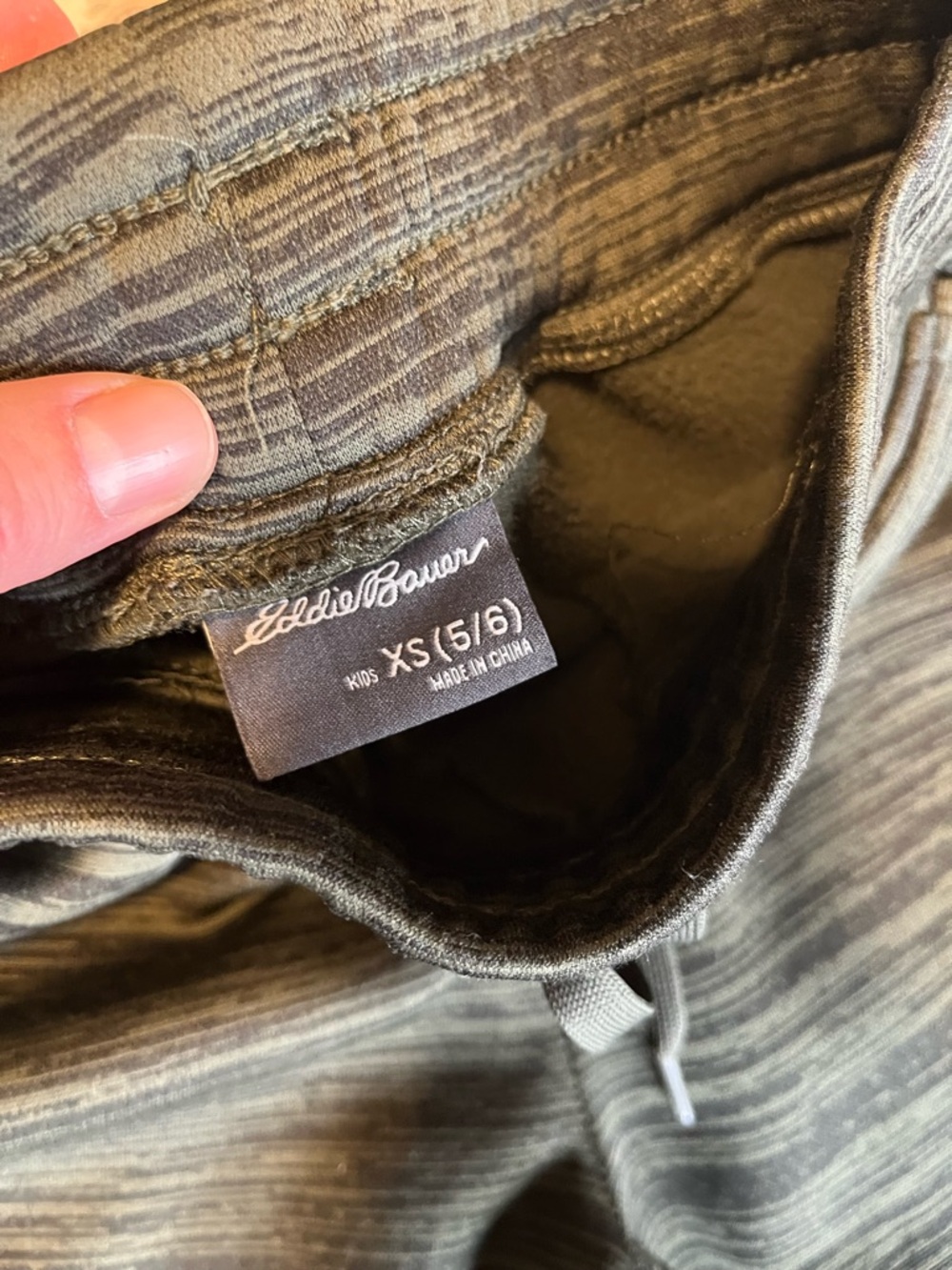 Eddie Bauer Kids Olive Green Marled Jogger Pants - Picture 3 of 4